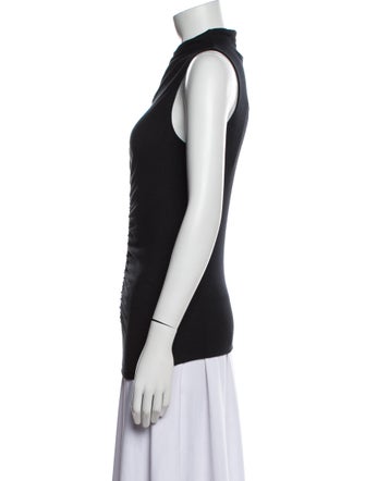 Veronica Beard Mock Neck Sleeveless Top