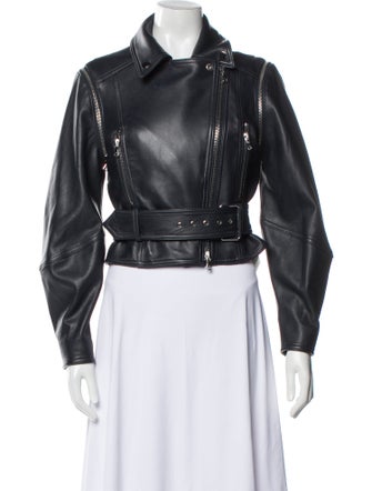 Veronica Beard Lamb Leather Biker Jacket