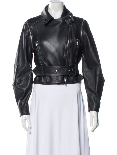 Veronica Beard Lamb Leather Biker Jacket