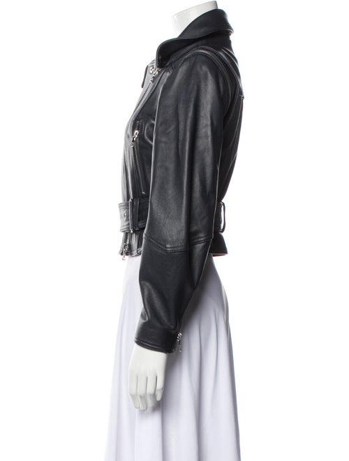 Veronica Beard Lamb Leather Biker Jacket
