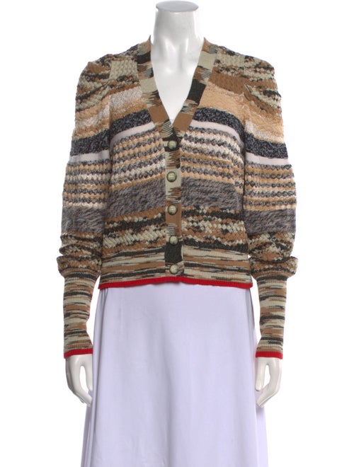 Veronica Beard Striped V-Neck Sweater