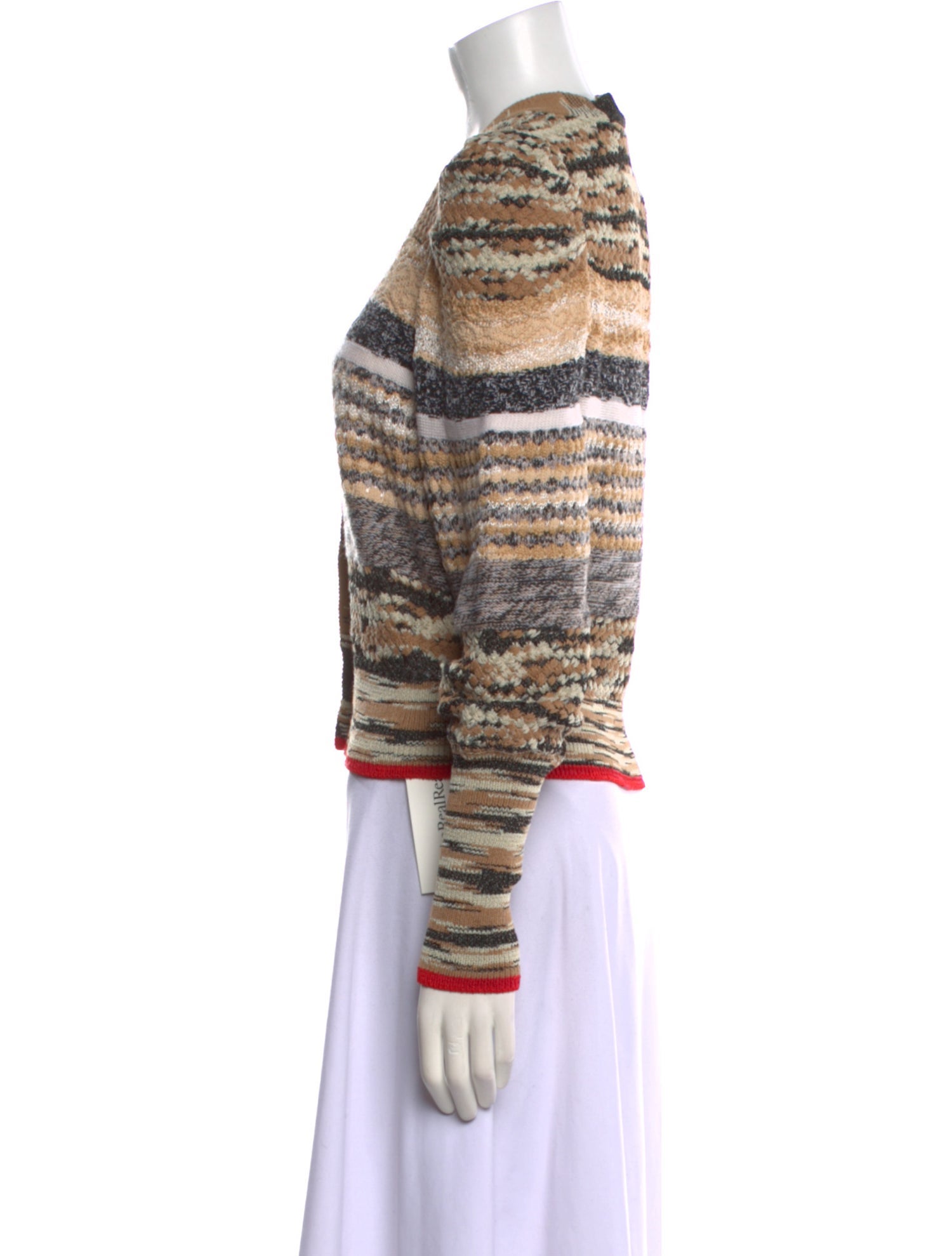 Veronica Beard Striped V-Neck Sweater