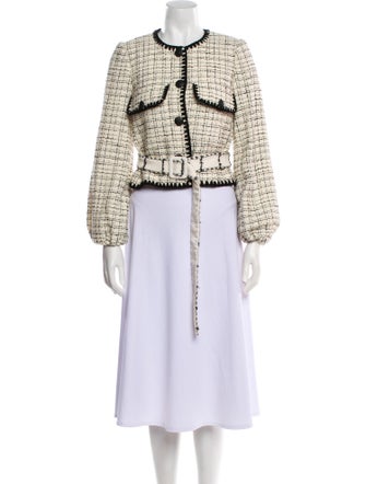 Veronica Beard Tweed Pattern Evening Jacket