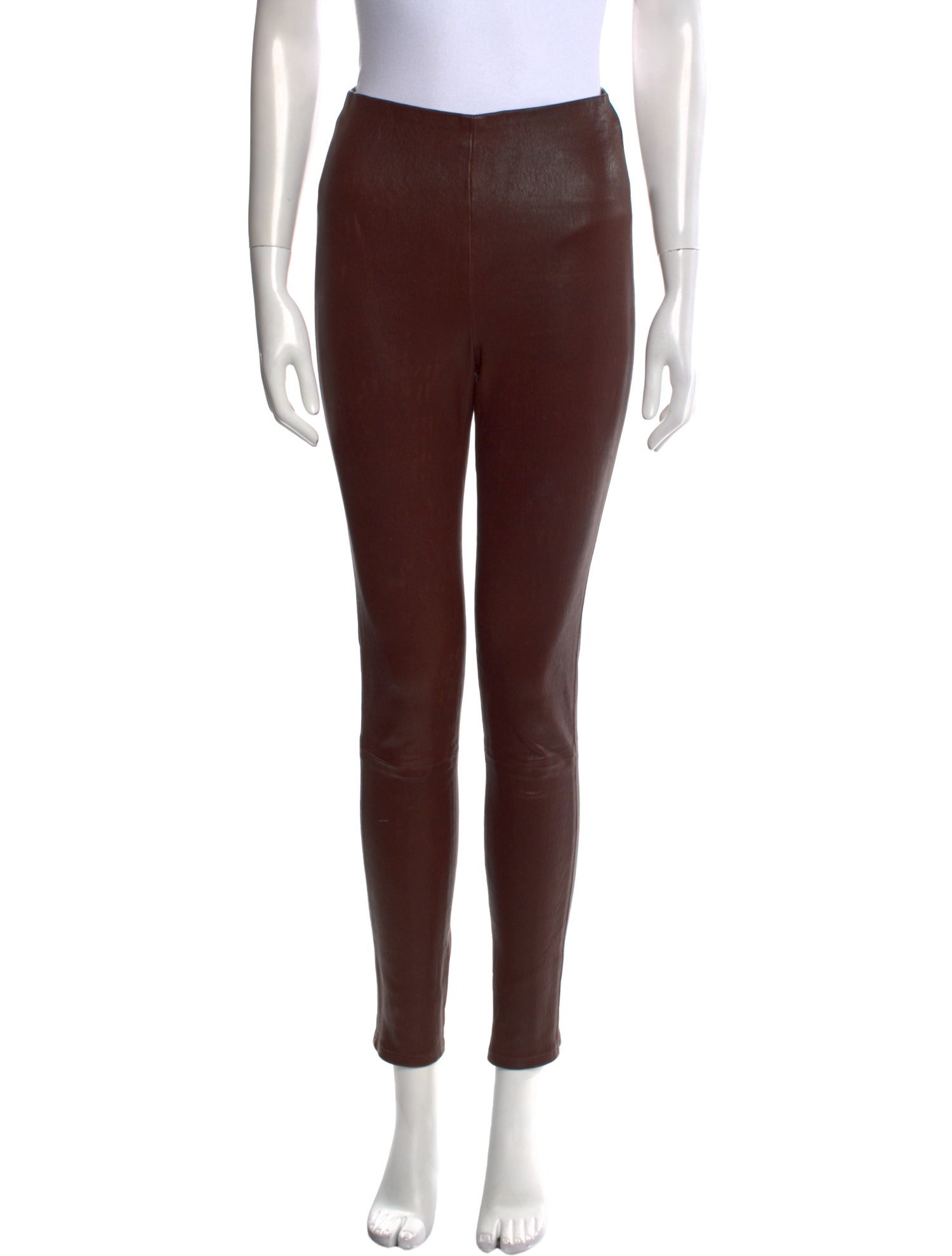 Veronica Beard Lamb Leather Skinny Leg Pants