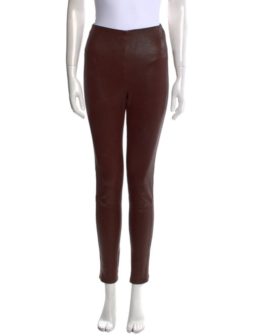 Veronica Beard Lamb Leather Skinny Leg Pants