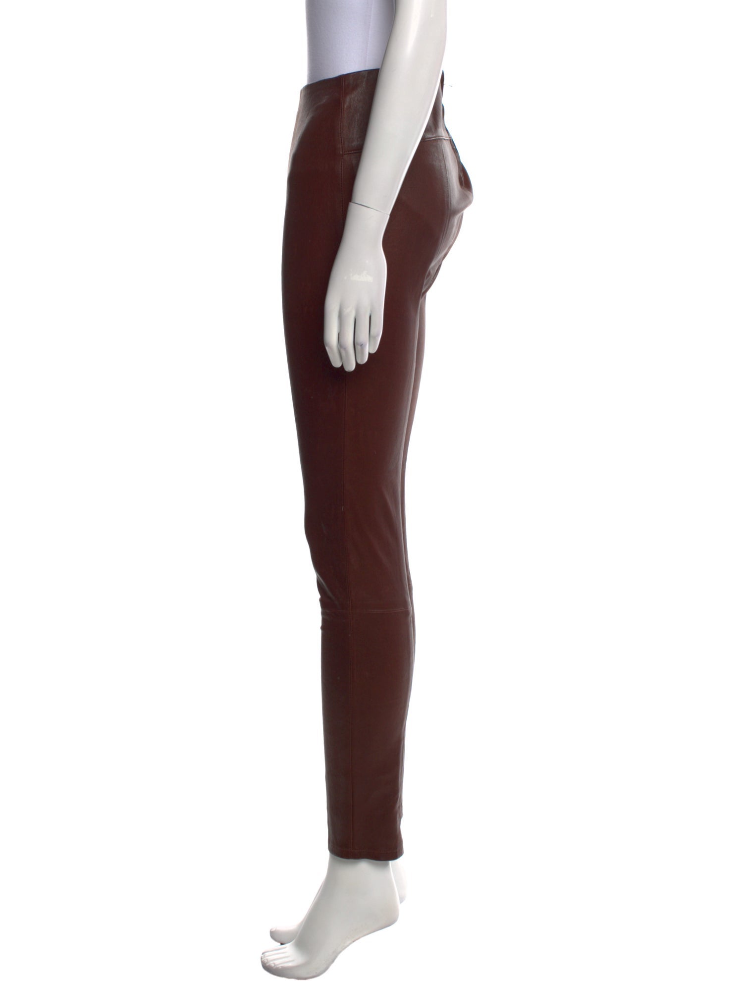 Veronica Beard Lamb Leather Skinny Leg Pants