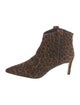 Veronica Beard Suede Animal Print Western Boots