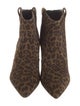 Veronica Beard Suede Animal Print Western Boots