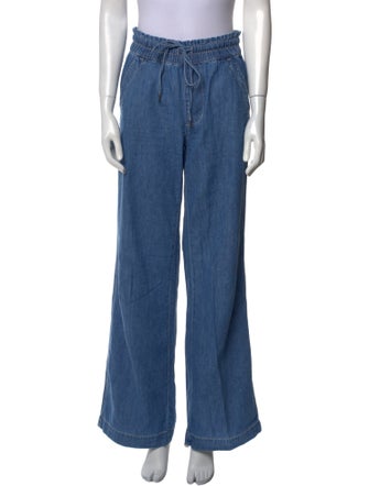 Veronica Beard High-Rise Wide Leg Jeans