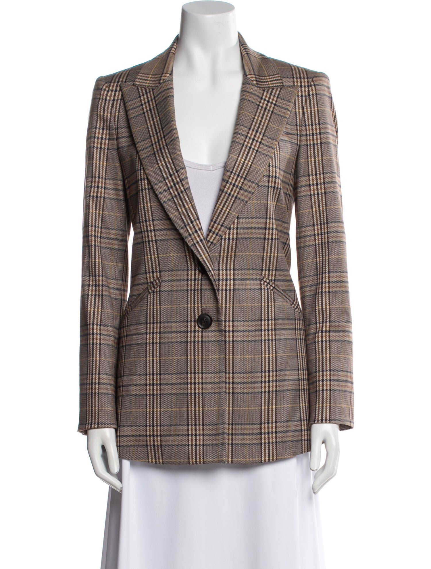 Veronica Beard Plaid Print Blazer