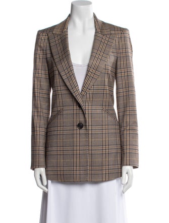 Veronica Beard Plaid Print Blazer