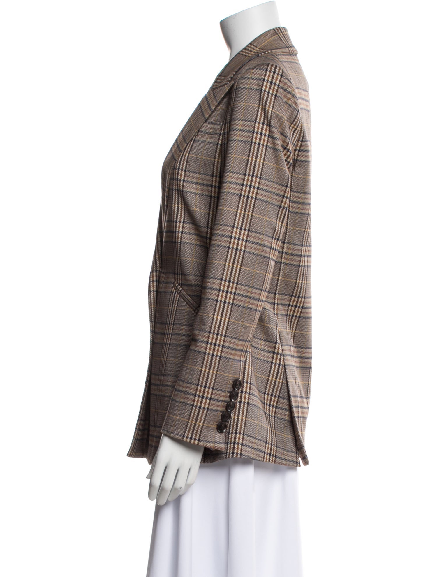 Veronica Beard Plaid Print Blazer