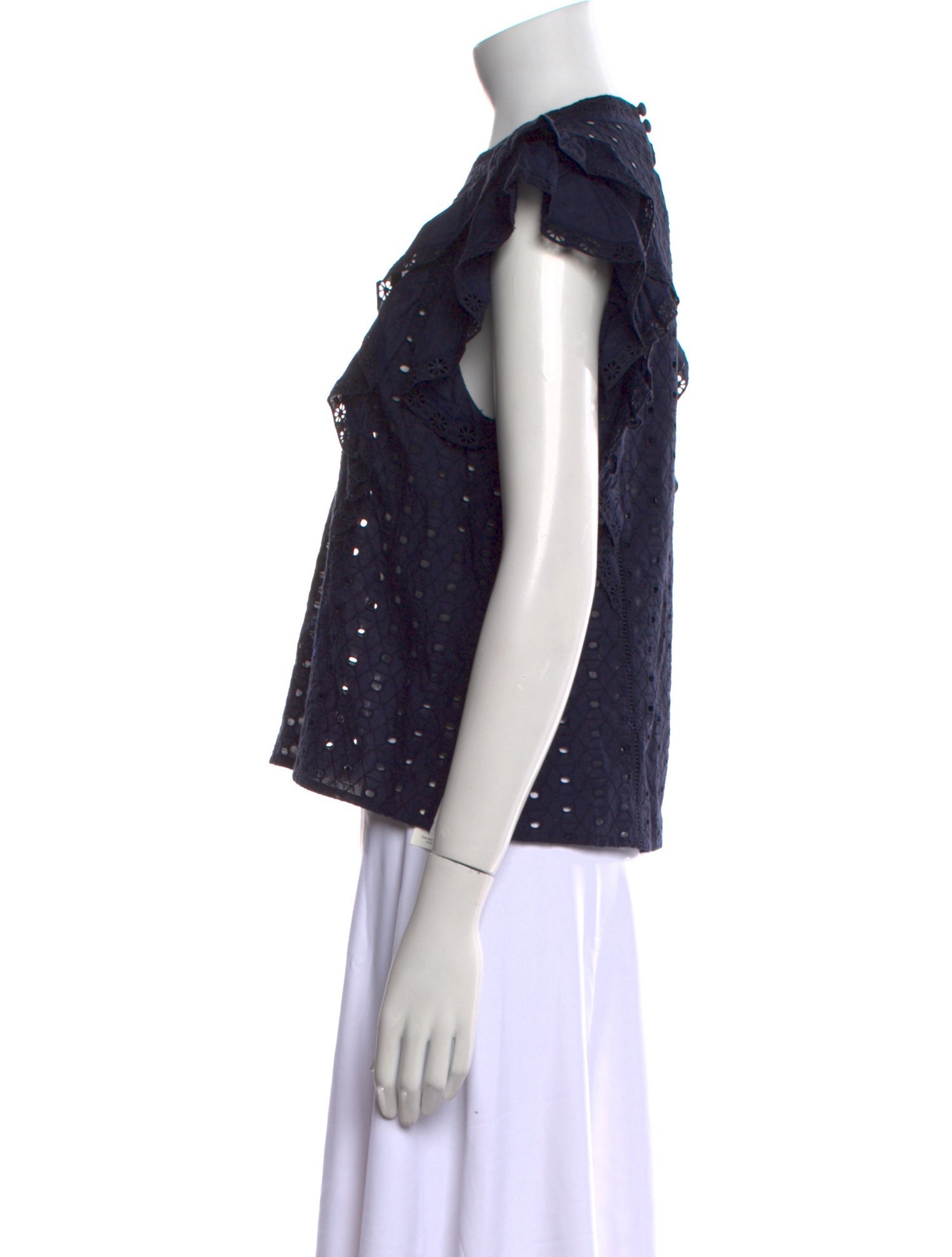 Veronica Beard Crew Neck Short Sleeve Crop Top