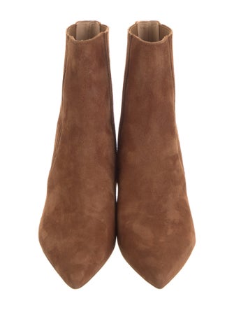 Veronica Beard Suede Whipstitch Trim Chelsea Boots