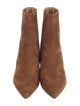 Veronica Beard Suede Whipstitch Trim Chelsea Boots