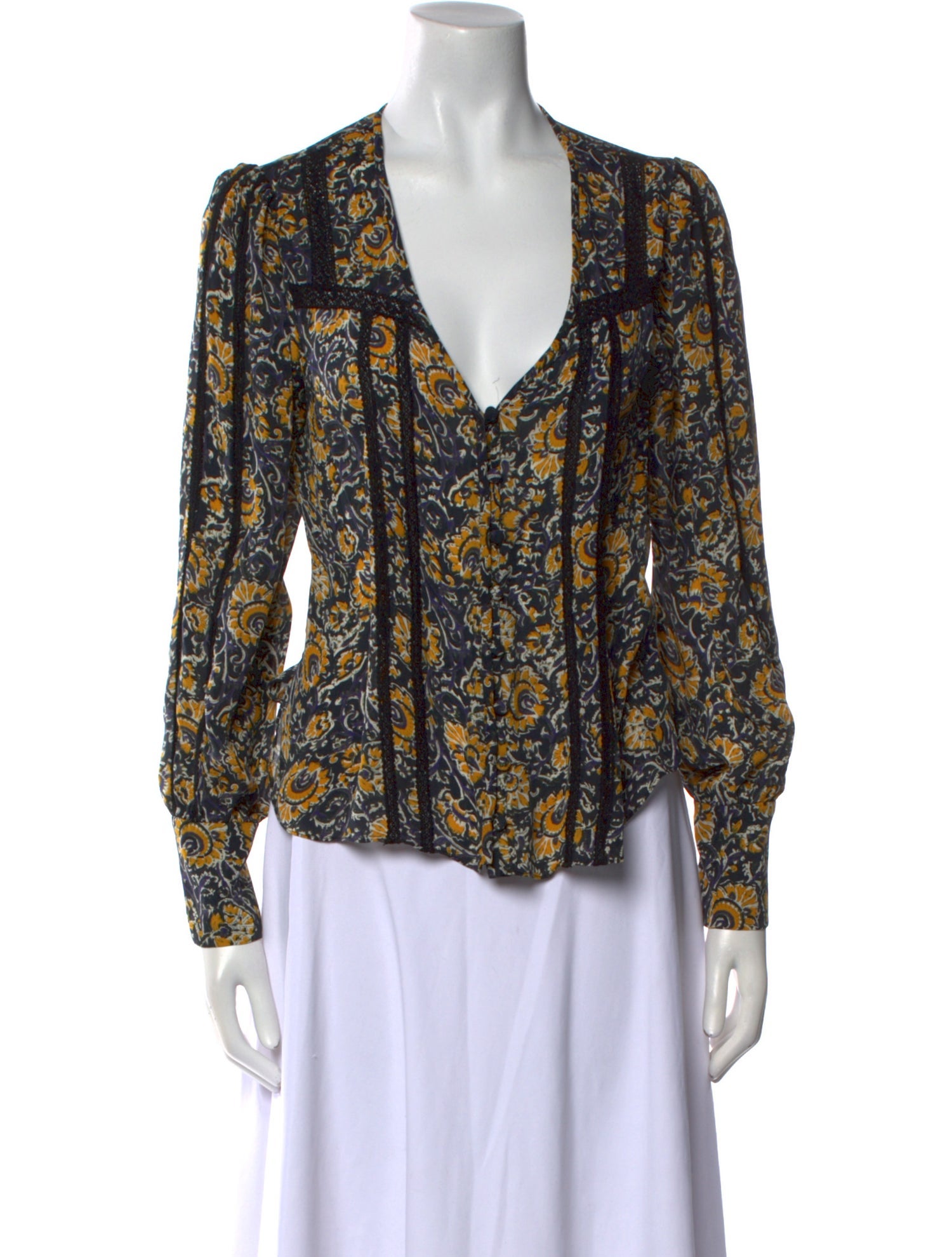 Veronica Beard Silk Printed Blouse