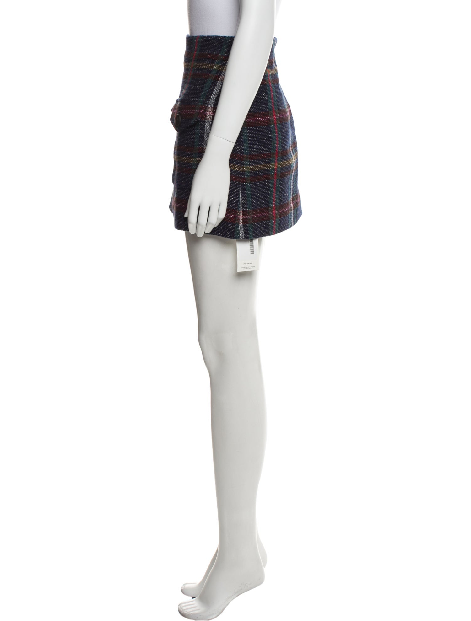 Veronica Beard Plaid Print Mini Skirt