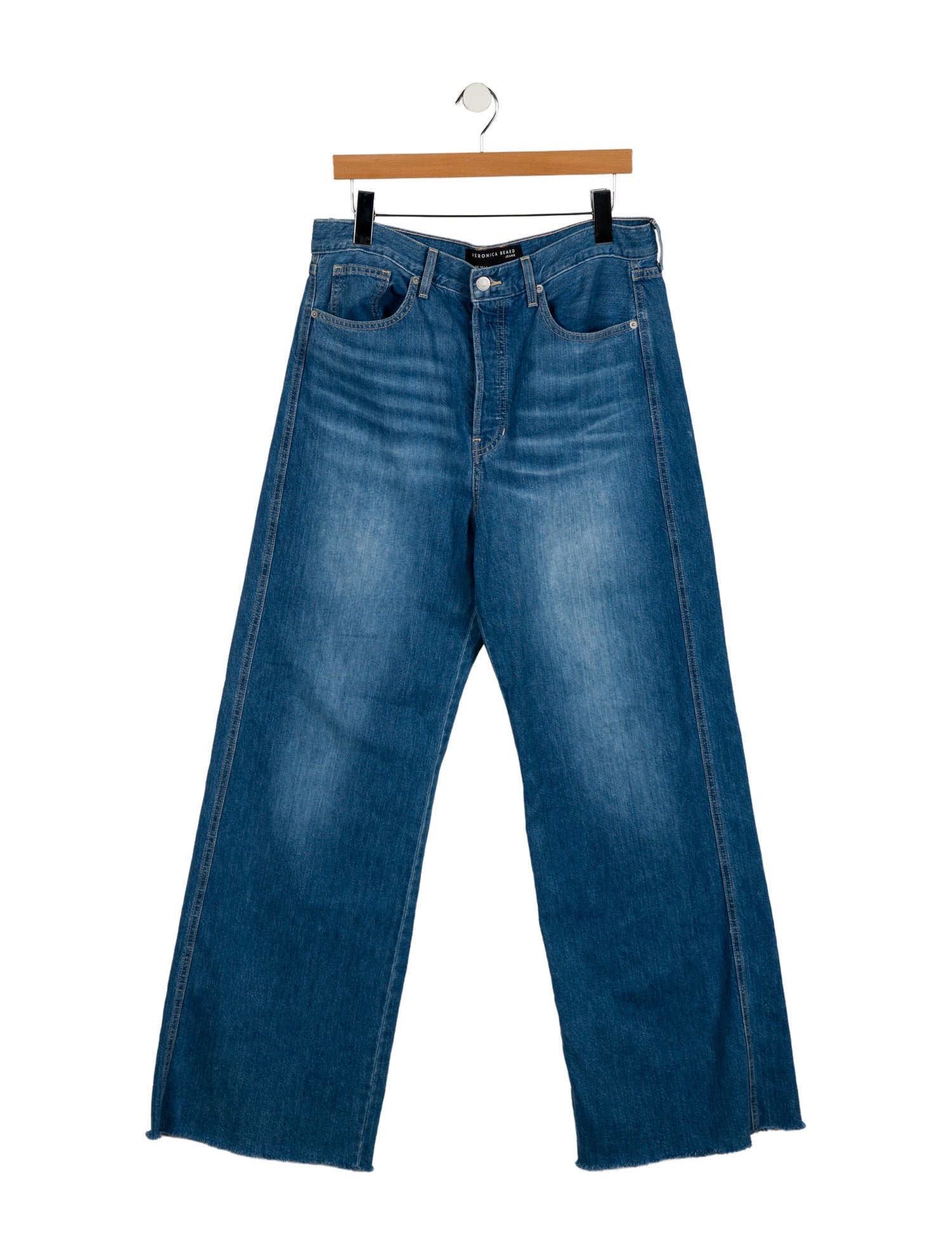 Veronica Beard High-Rise Wide Leg Jeans