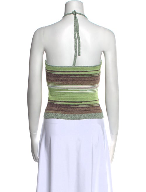 Veronica Beard Striped Halterneck Crop Top