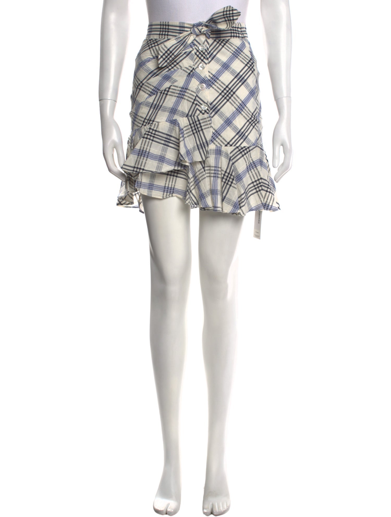 Veronica Beard Plaid Print Mini Skirt
