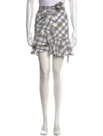 Veronica Beard Plaid Print Mini Skirt