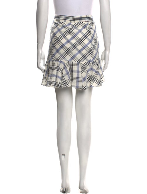 Veronica Beard Plaid Print Mini Skirt