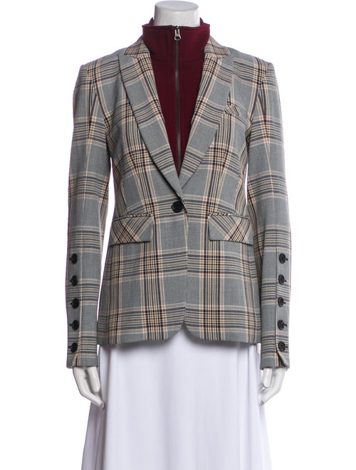 Veronica Beard Plaid Print Blazer