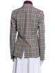 Veronica Beard Plaid Print Blazer
