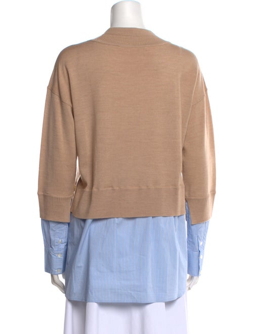 Veronica Beard Merino Wool Mock Neck Sweater