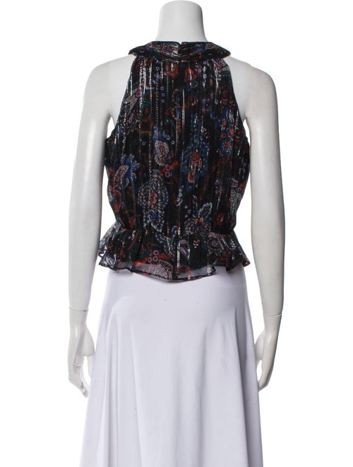 Veronica Beard Silk Printed Crop Top