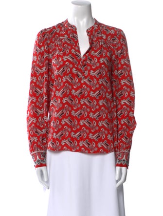 Veronica Beard Silk Printed Blouse