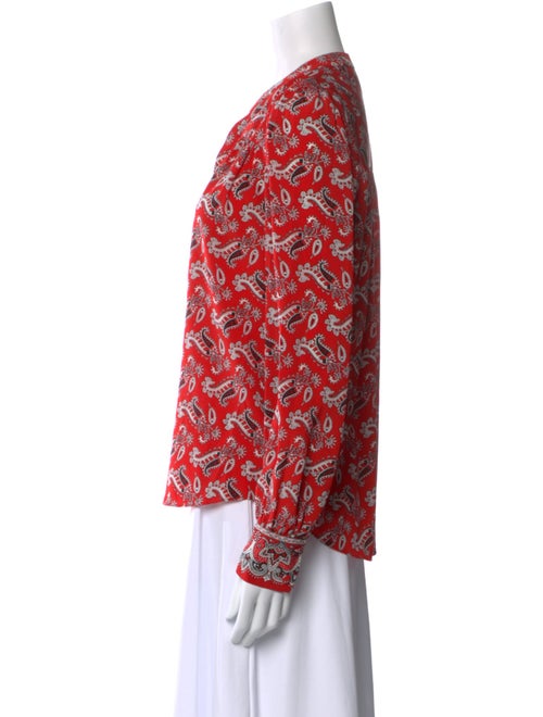 Veronica Beard Silk Printed Blouse