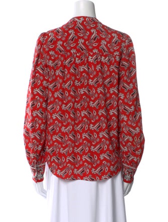 Veronica Beard Silk Printed Blouse