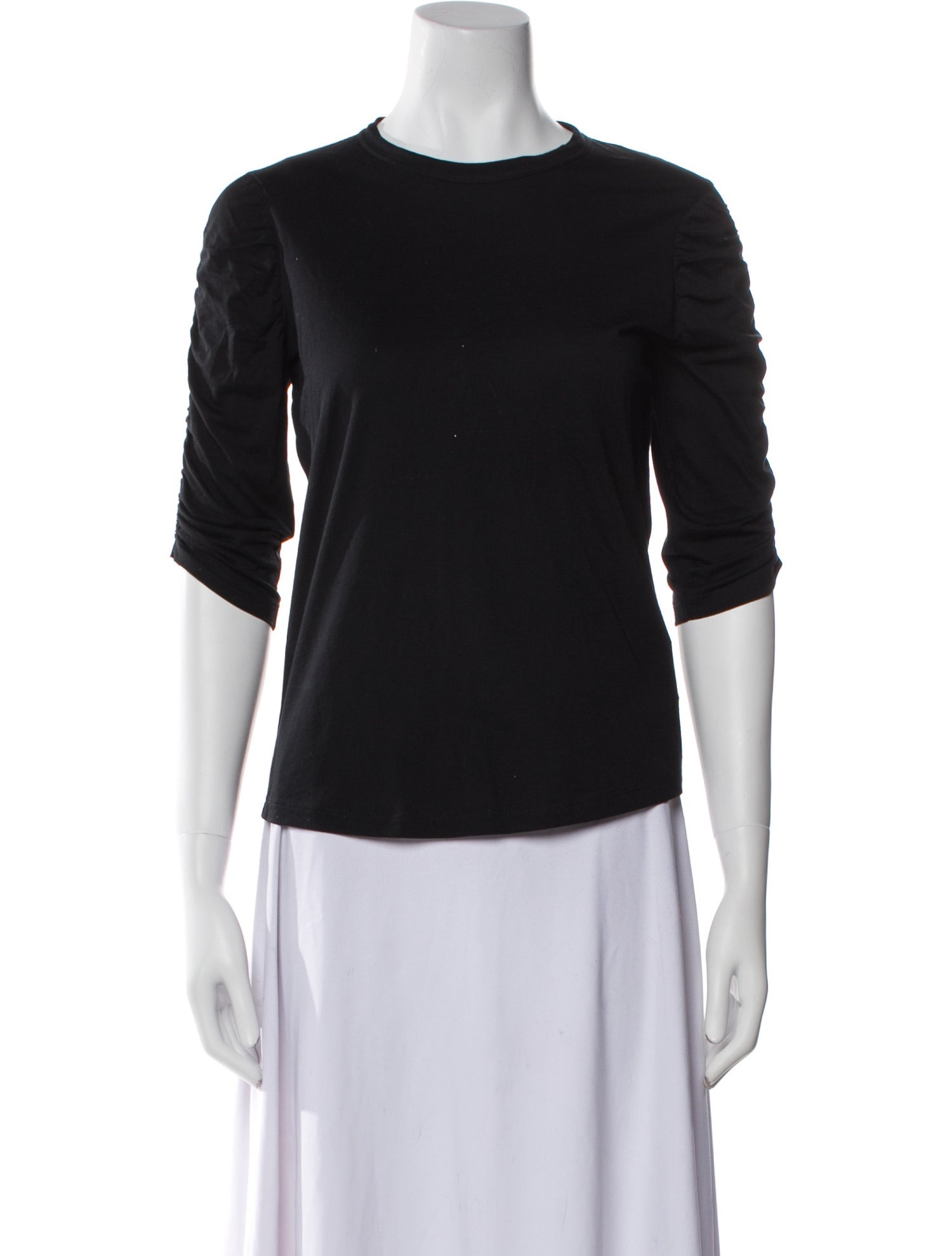 Veronica Beard Crew Neck Three-Quarter Sleeve T-Shirt