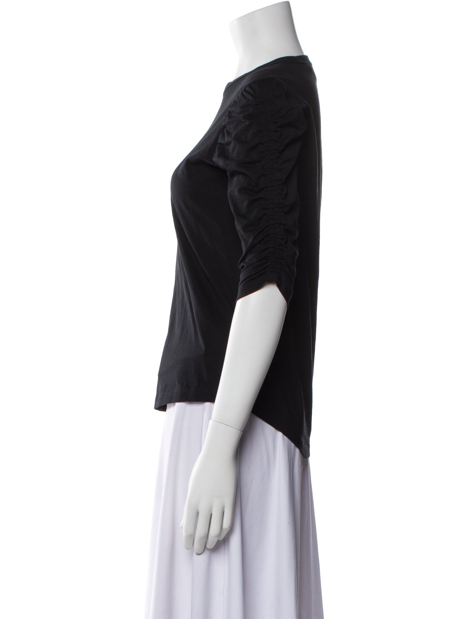 Veronica Beard Crew Neck Three-Quarter Sleeve T-Shirt