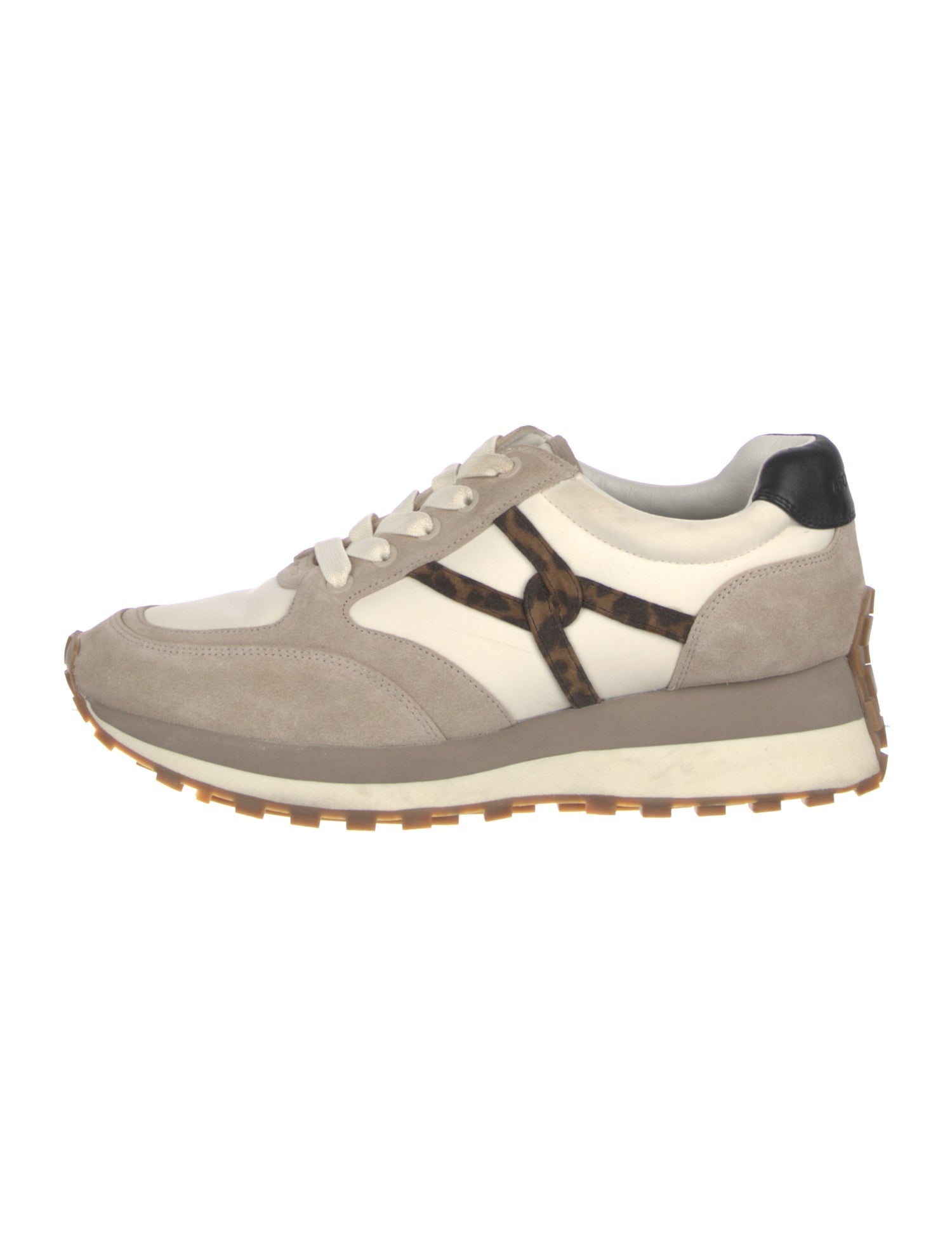 Veronica Beard Suede Colorblock Pattern Sneakers