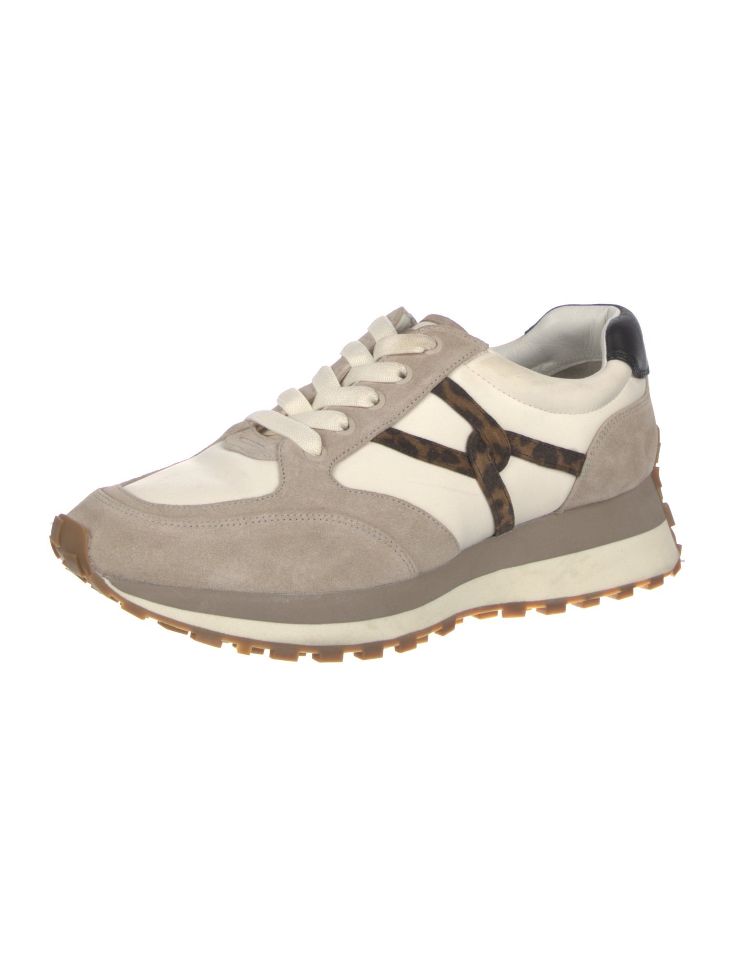 Veronica Beard Suede Colorblock Pattern Sneakers