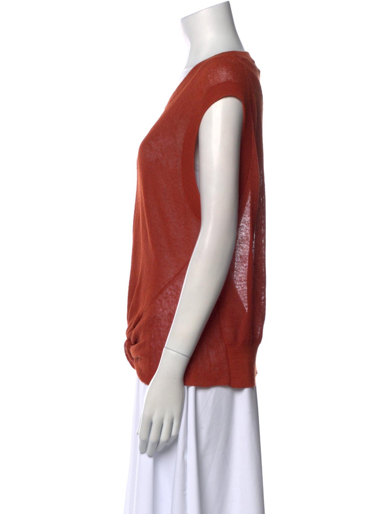 Veronica Beard Linen Scoop Neck Top