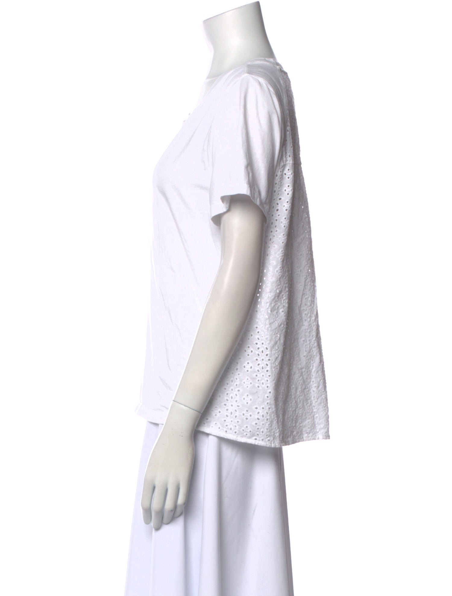 Veronica Beard Scoop Neck Short Sleeve T-Shirt