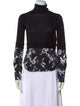 Veronica Beard Merino Wool Floral Print Sweater