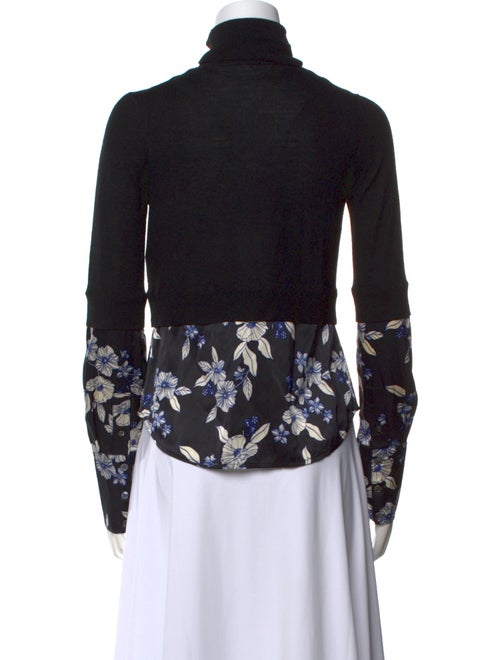 Veronica Beard Merino Wool Floral Print Sweater