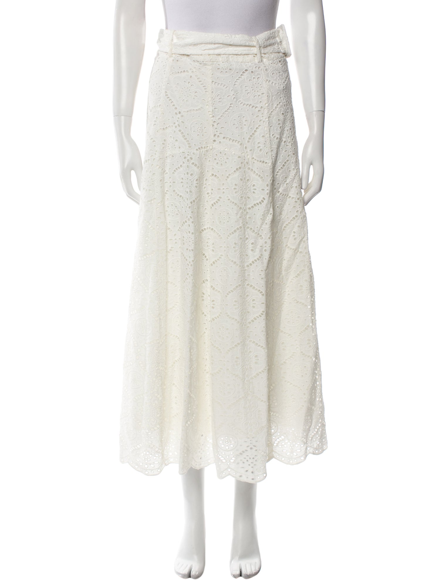 Veronica Beard Lace Pattern Midi Length Skirt