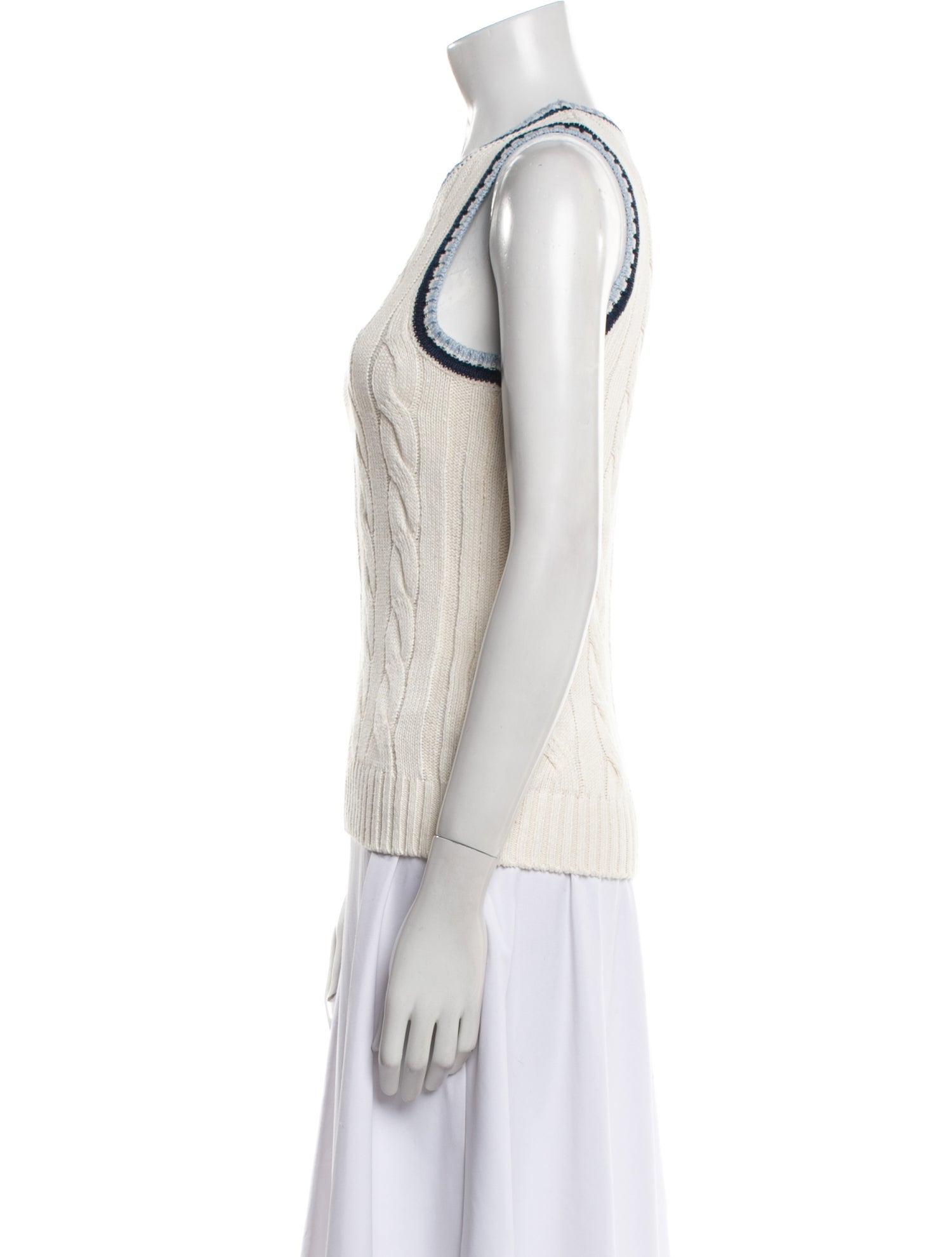 Veronica Beard Linen Scoop Neck Sweater