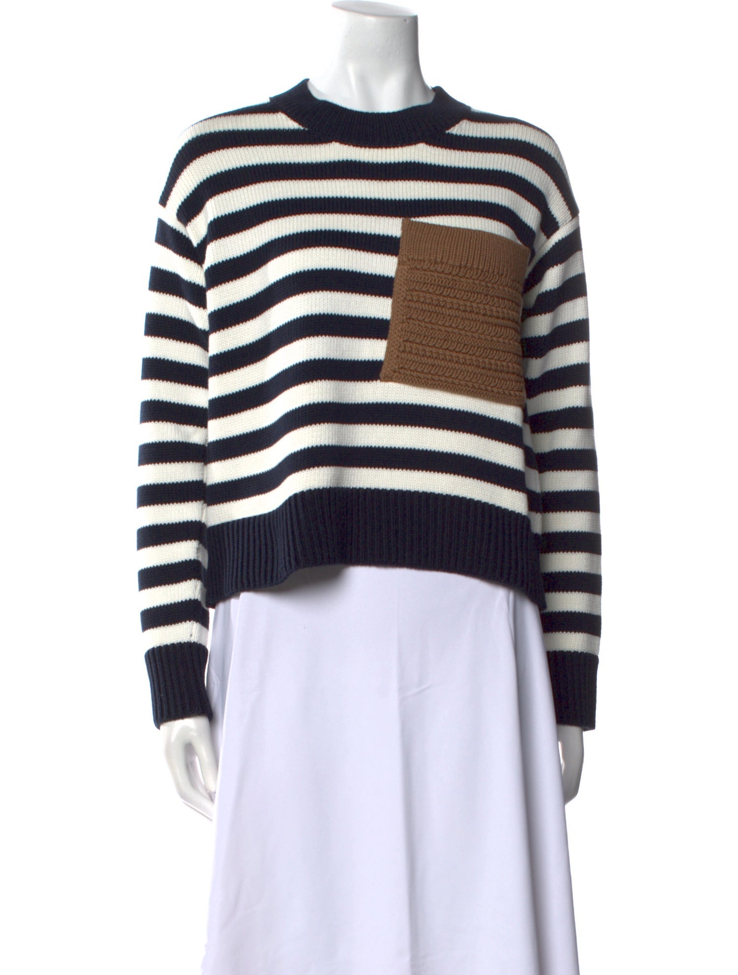 Veronica Beard Striped Crew Neck Sweater w/ Tags