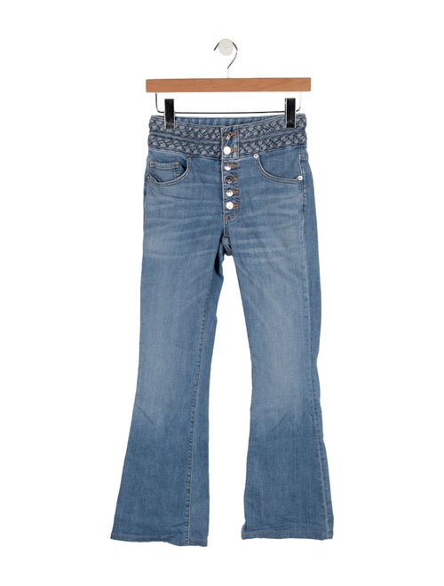 Veronica Beard Mid-Rise Wide Leg Jeans
