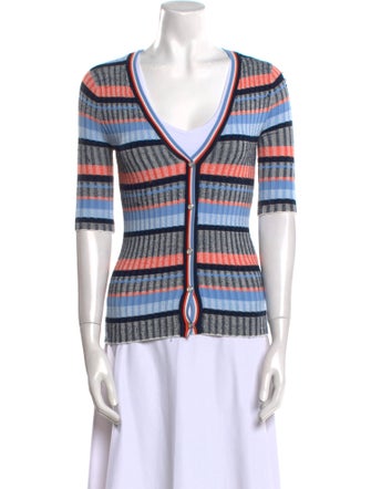 Veronica Beard Linen Striped Top