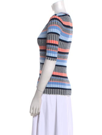 Veronica Beard Linen Striped Top