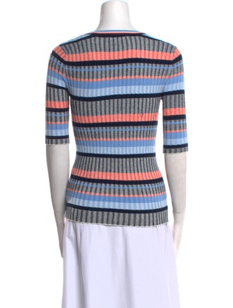 Veronica Beard Linen Striped Top