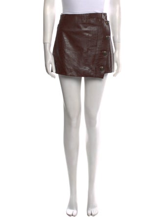Veronica Beard Faux Leather Mini Skirt