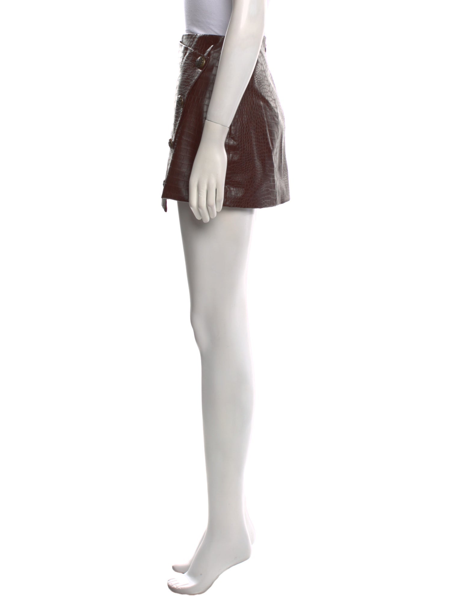 Veronica Beard Faux Leather Mini Skirt